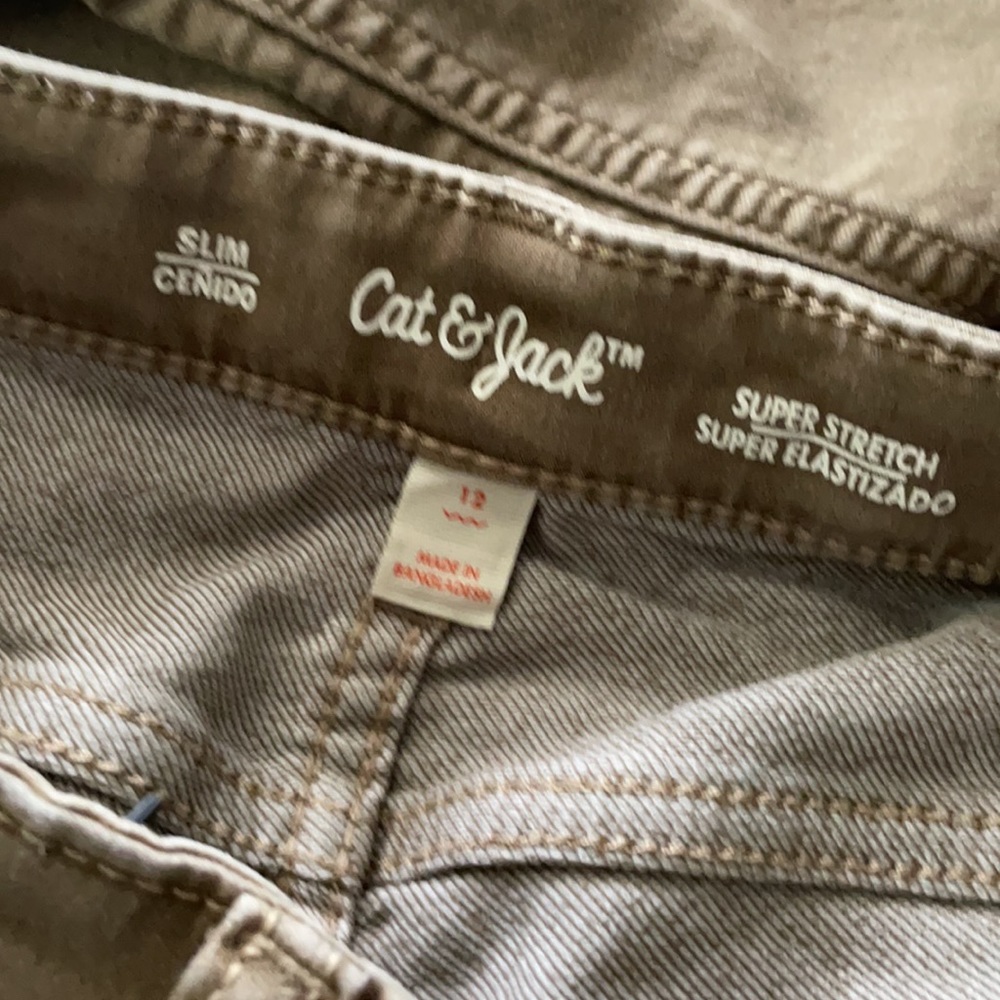 NWOT size 12 slim super stretch dark khaki pants - Picture 6 of 10